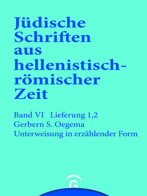 cover image of Einführung zu den Jüdischen Schriften aus hellenistisch-römischer Zeit, Faszikel 2